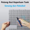 Fish Tank Divider Grid Aquarium Bottom Isolate Board Filter Tray Cover Holder Penutup Pemisah Boleh Dicantum Dipotong