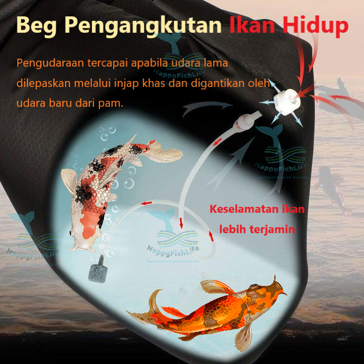 Live Fish Transportation Fishing Bag Waterproof Heavy Duty Scratch proof Flood Fishing Camping Beg Pengangkutan Ikan