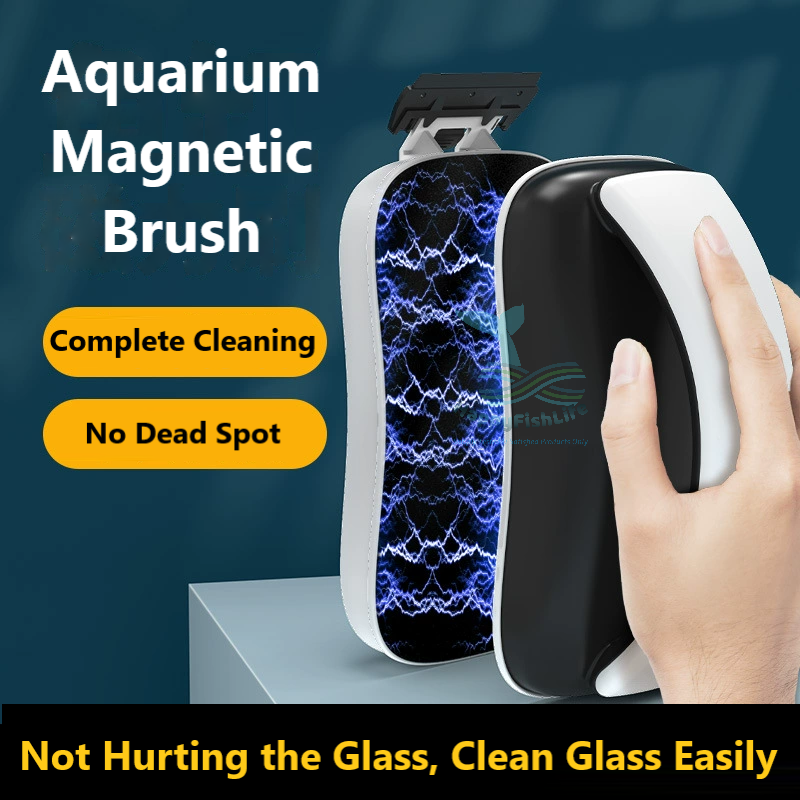 Sobo Floating Magnetic Aquarium Glass Cleaner Magnet Brush Scraper Clean Algae Scrub Scrapper