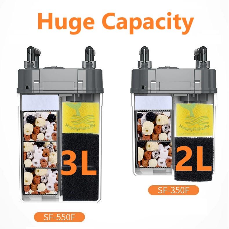 Silent Hang On Back HOB Filter SOBO SF350F / SF550F huge media space Lily pipe Skimmer 静音鱼缸过滤器 背挂式过滤器 Filter Akuarium - Image 7