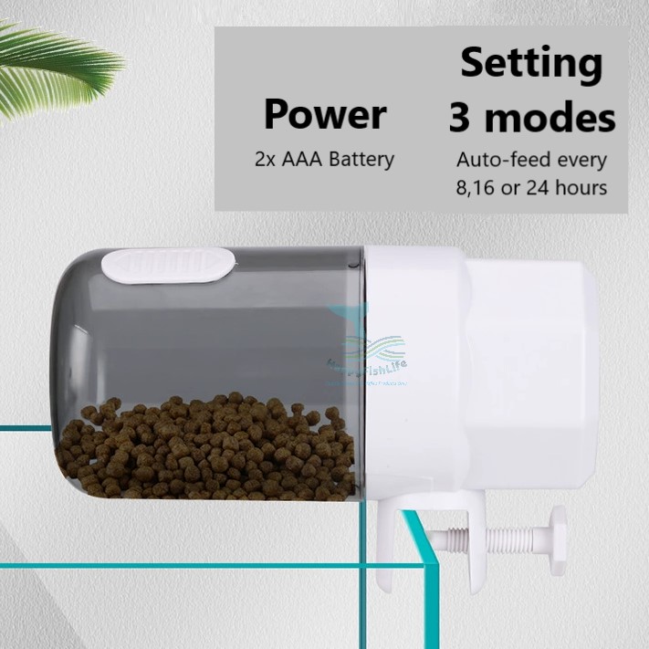 Automatic Fish Turtle Feeder Aquarium Smart Timing Auto Timer Food Feeding 3 modes 8/12/24 hours - Image 2