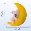 Floating Aquarium Decoration Moon with Bear Cat Rabbit Dog Hiasan Terapung Dekorasi Tank Bulan dengan Beruang Kucing - Image 2