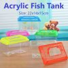 Acrylic Plastic Fish Tank Aquarium Turtle Tank with Handle Akuarium Plastik HappyFishLife