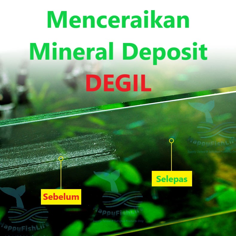 Aquarium Glass Stain Mineral Deposite Cleaner Watermark Removal Pembersih Jamur Kaca Tank 150ml non toxic HappyFishLife - Image 4