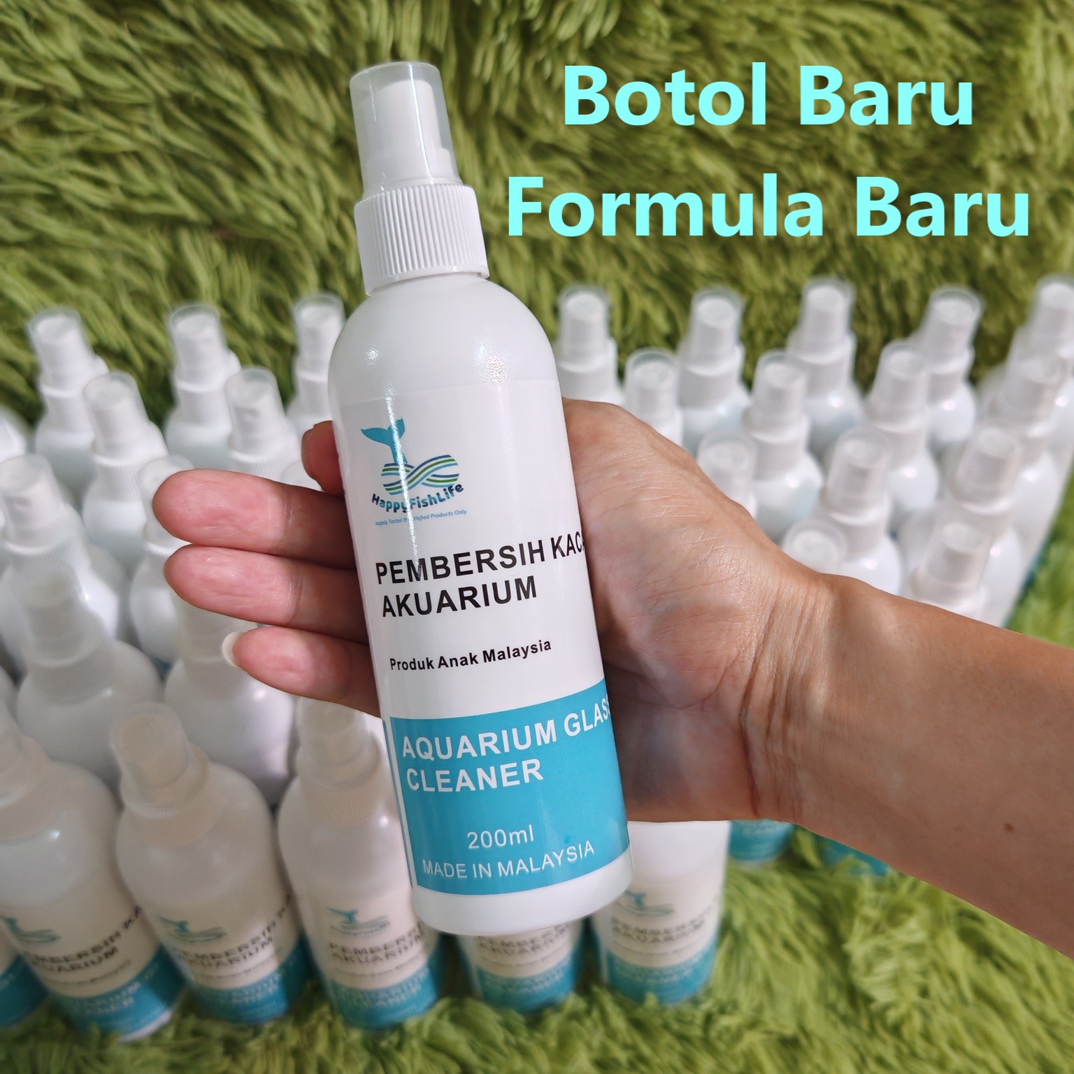 Aquarium Glass Stain Mineral Deposite Cleaner Watermark Removal Pembersih Jamur Kaca Tank 150ml non toxic HappyFishLife - Image 9