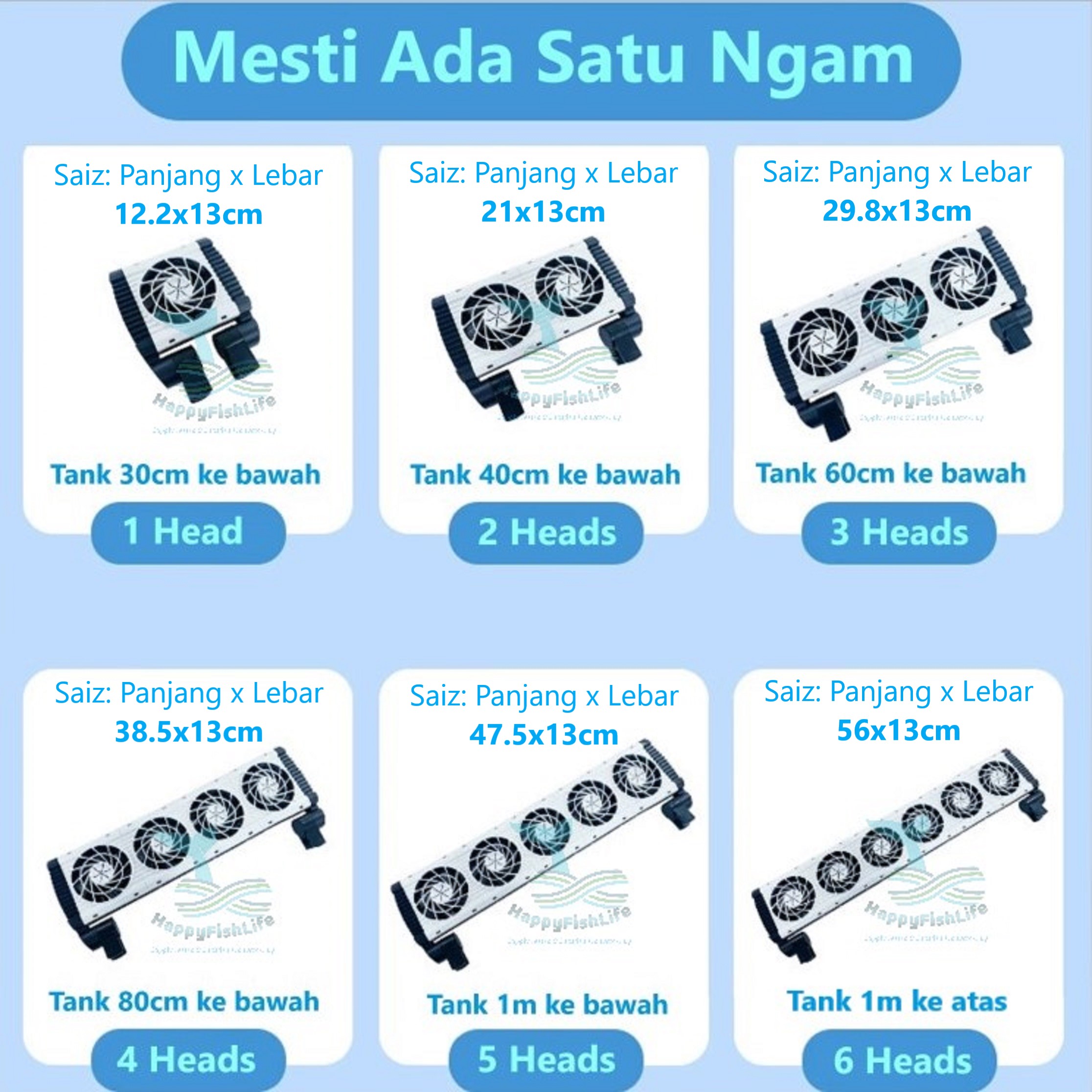 Aquarium Silent Speed Control Fan aquascape cooling energy electric saving Kipas Akuarium Senyap Kuat Jimat Tenaga Aquascape Kipas Tank HappyFishLife - Image 8