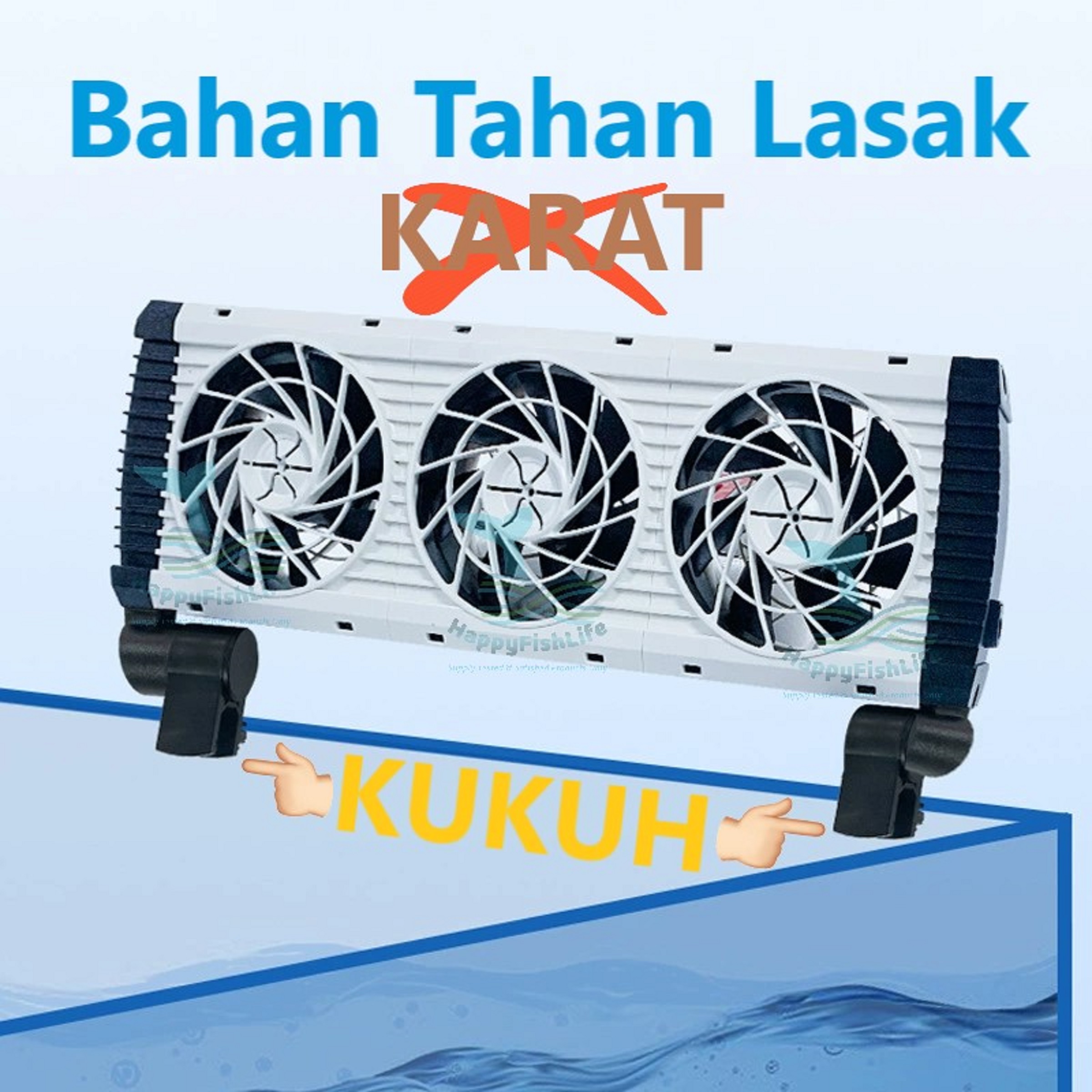 Aquarium Silent Speed Control Fan aquascape cooling energy electric saving Kipas Akuarium Senyap Kuat Jimat Tenaga Aquascape Kipas Tank HappyFishLife - Image 2