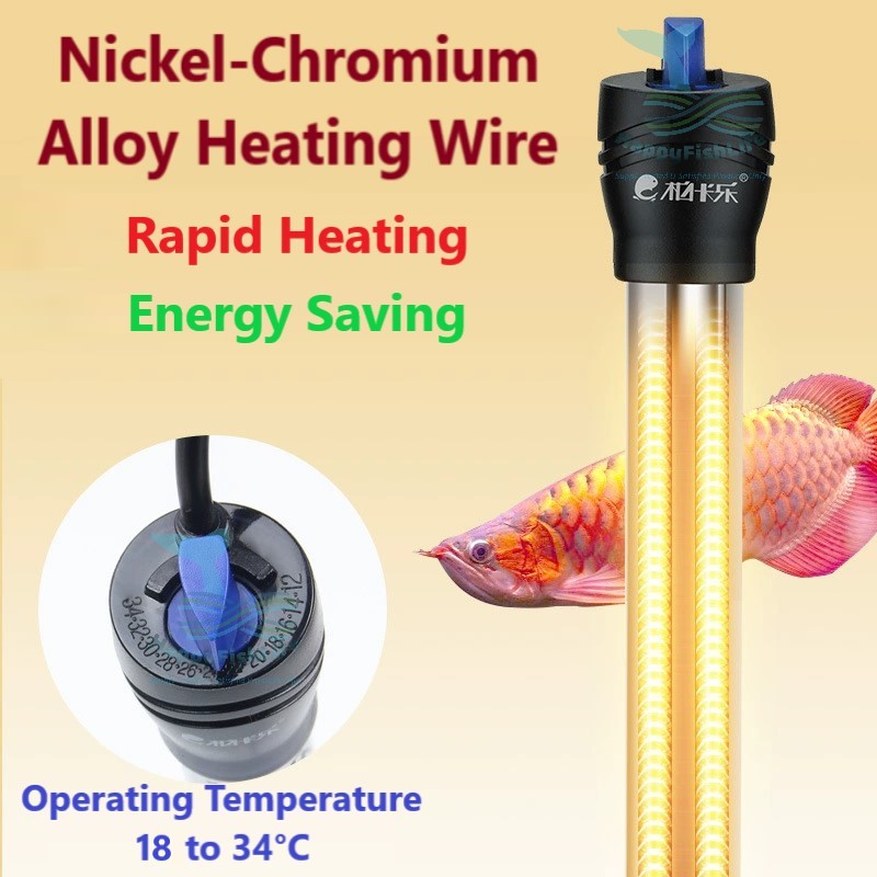 Rod Pemanas Keluli Tahan Karat 304 Kawal Suhu Akuarium Tank IP68 Kalis 304 Stainless Steel Aquarium Heater Rod Temperature Controller Fish Tank IP68 Waterproof 25W 50W 100W 200W 300W 500W HappyFishLife