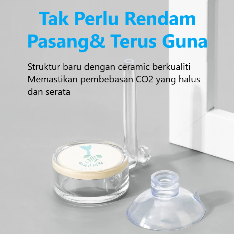 CO2 Diffuser Fine Nano Bubble Planted Tank Aquascape Tank New Design ZRDR HappyFishLife - Image 3