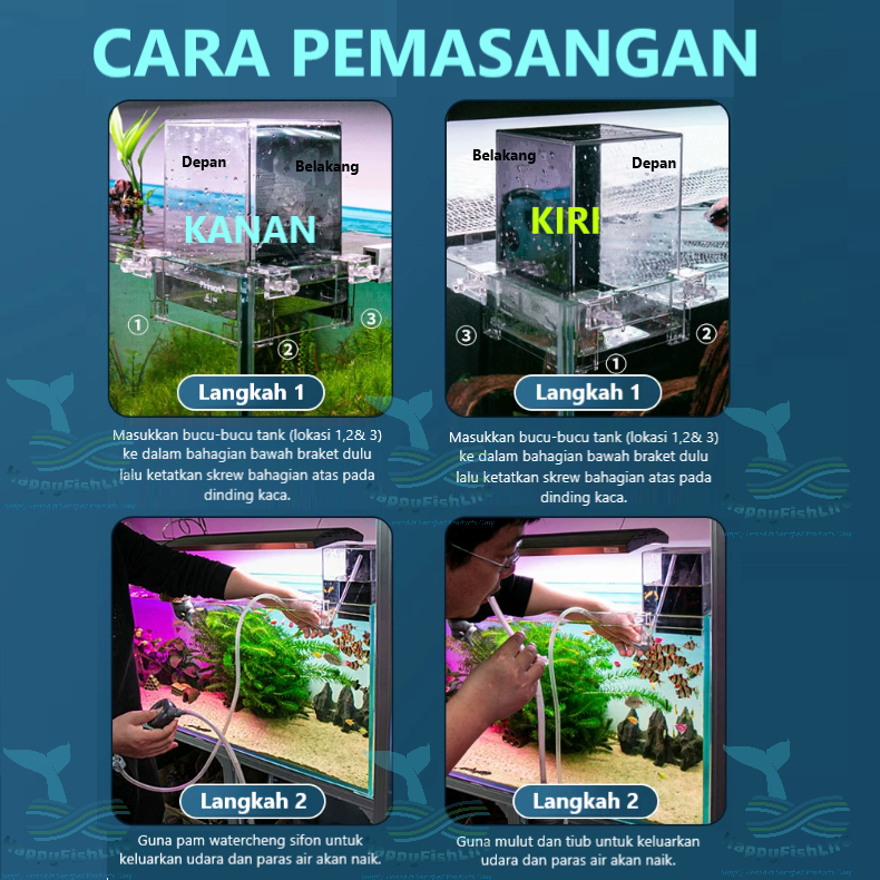 Negative Pressure Fish Elevator Tank 鱼缸负压缸 Akuarium Lif Ikan Tank Tekanan Negative Tank Terbalik Voonline HappyFishLife - Image 5