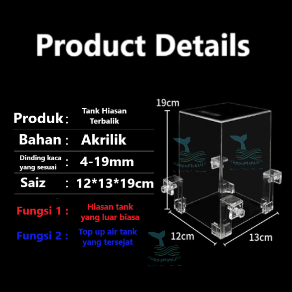 Negative Pressure Fish Elevator Tank 鱼缸负压缸 Akuarium Lif Ikan Tank Tekanan Negative Tank Terbalik Voonline HappyFishLife - Image 3