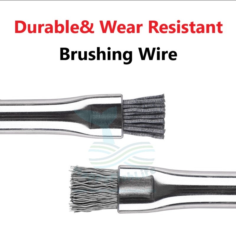 Stainless Steel Algae Removal Brush for Professional Aquascaper Planted Tank Pembersih Berus Alga Keluli Tahan Karat HappyFishLife - Image 3