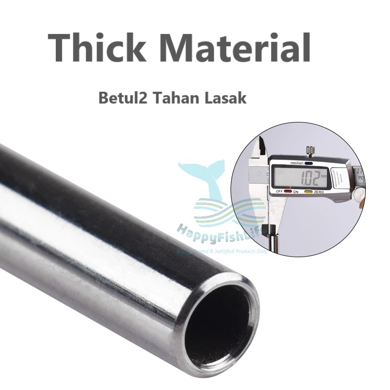 Stainless Steel Algae Removal Brush for Professional Aquascaper Planted Tank Pembersih Berus Alga Keluli Tahan Karat HappyFishLife - Image 4