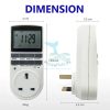 Digital Timer Switch Aquarium Home Kitchen Timer Wall UK 3-pin Plug 12/24 Hours Export Quality Suis Pemasa Digital Akuarium Rumah Dapur Pemasa Dinding UK Palam 3-pin 12/24 Jam 智能定时器英规插头大液晶显示屏出口品质 HappyFishLife - Image 3