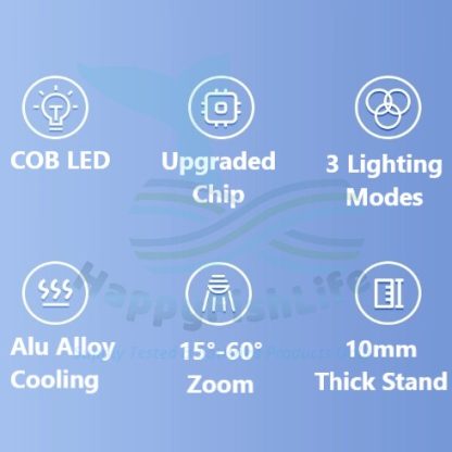 Happyfishlife Spotlight Three Modes COB LED Adjust Zoom Aquarium Light BlackWater Aquascape 原生缸鱼缸灯 - Image 4