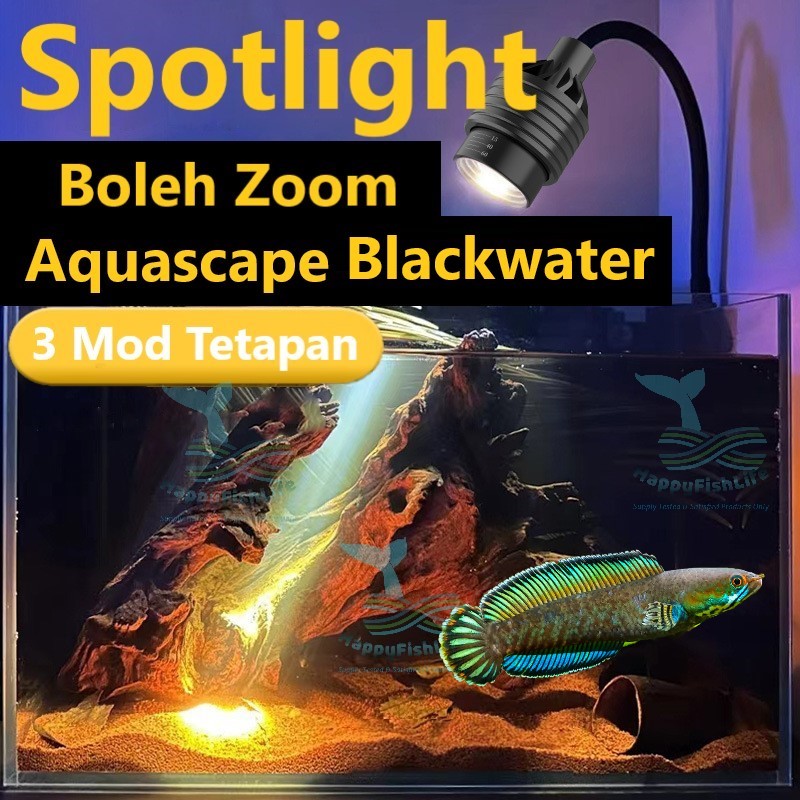 Happyfishlife Spotlight Three Modes COB LED Adjust Zoom Aquarium