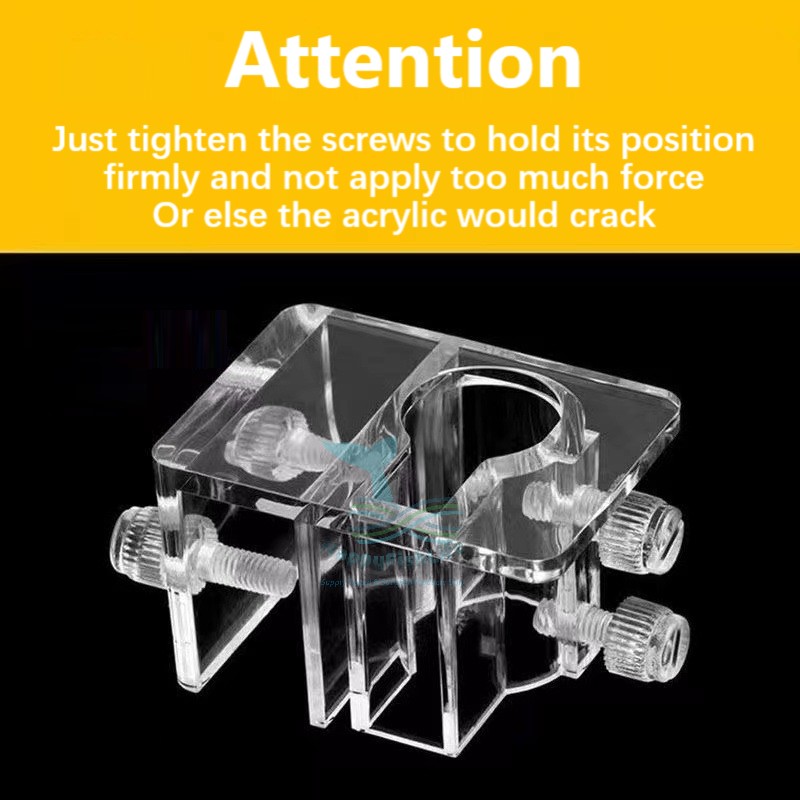HappyFishLife Aquarium Acrylic Hose Mount Holder 20mm Fish Tank Filter Outflow Inflow Lily Pipe - Image 4
