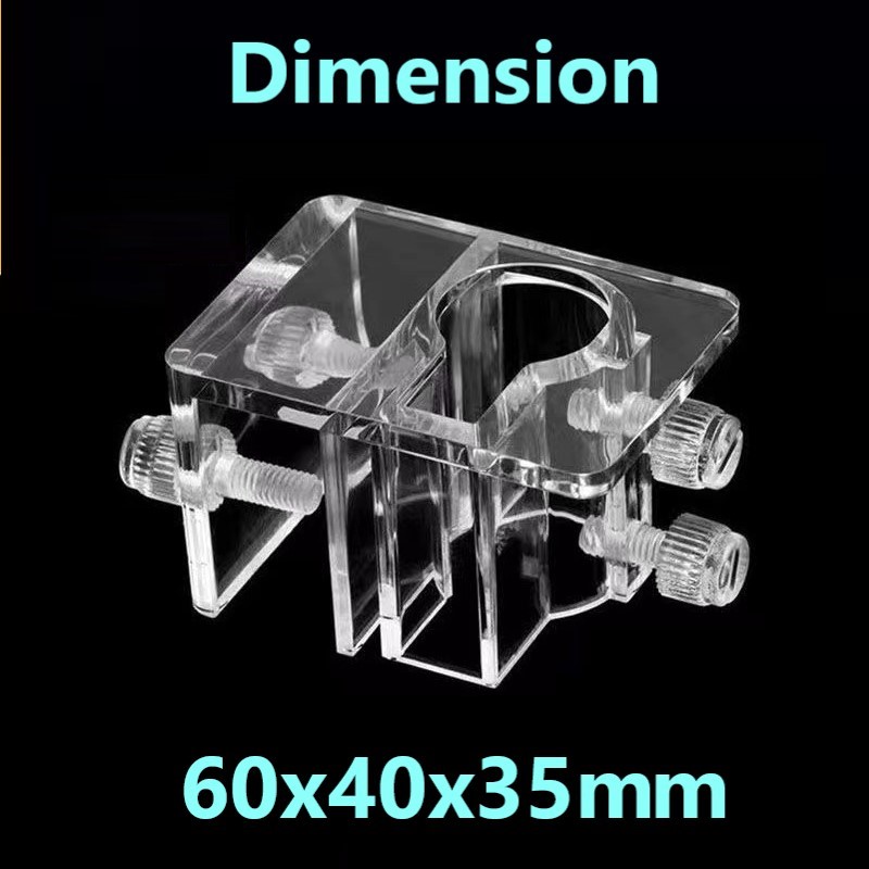 HappyFishLife Aquarium Acrylic Hose Mount Holder 20mm Fish Tank Filter Outflow Inflow Lily Pipe - Image 3
