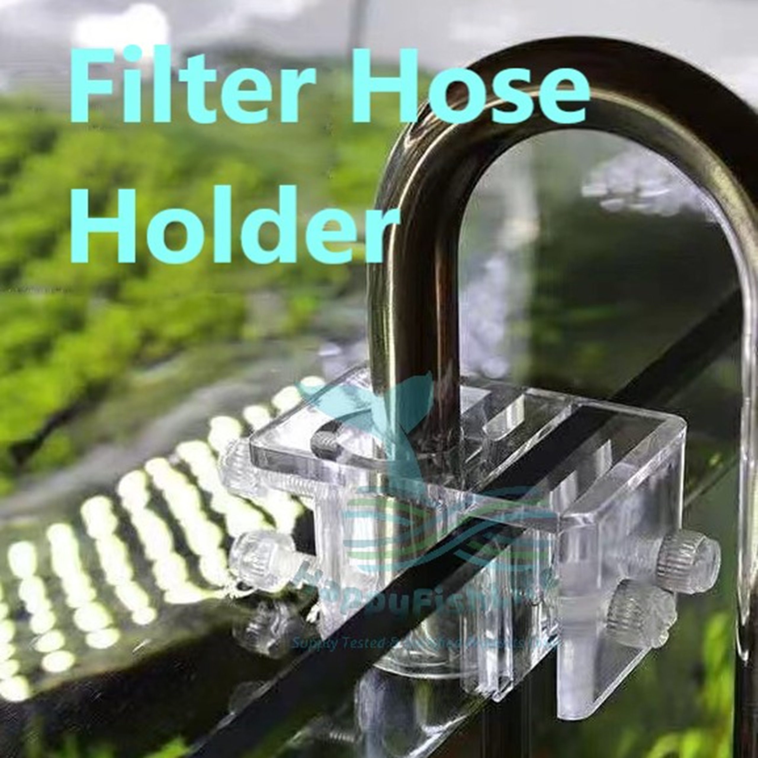 HappyFishLife Aquarium Acrylic Hose Mount Holder 20mm Fish Tank Filter Outflow Inflow Lily Pipe