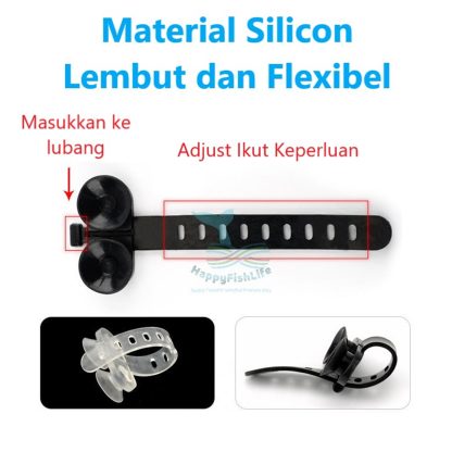 HappyFishLife aquarium silicon multipurpose cable tie organizer