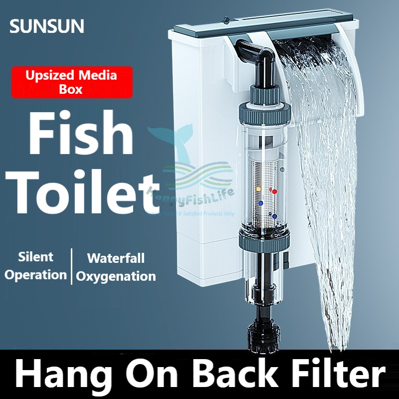 SunSun Hang On Back Water Fall Aquarium Filter Fish Toilet Fish Poop Segregation Pengasingan Najis