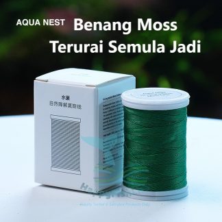 Aqua Nest biodegradable Moss Line Benang Lumut Terurai Semula Jadi Aquascape Paludarium