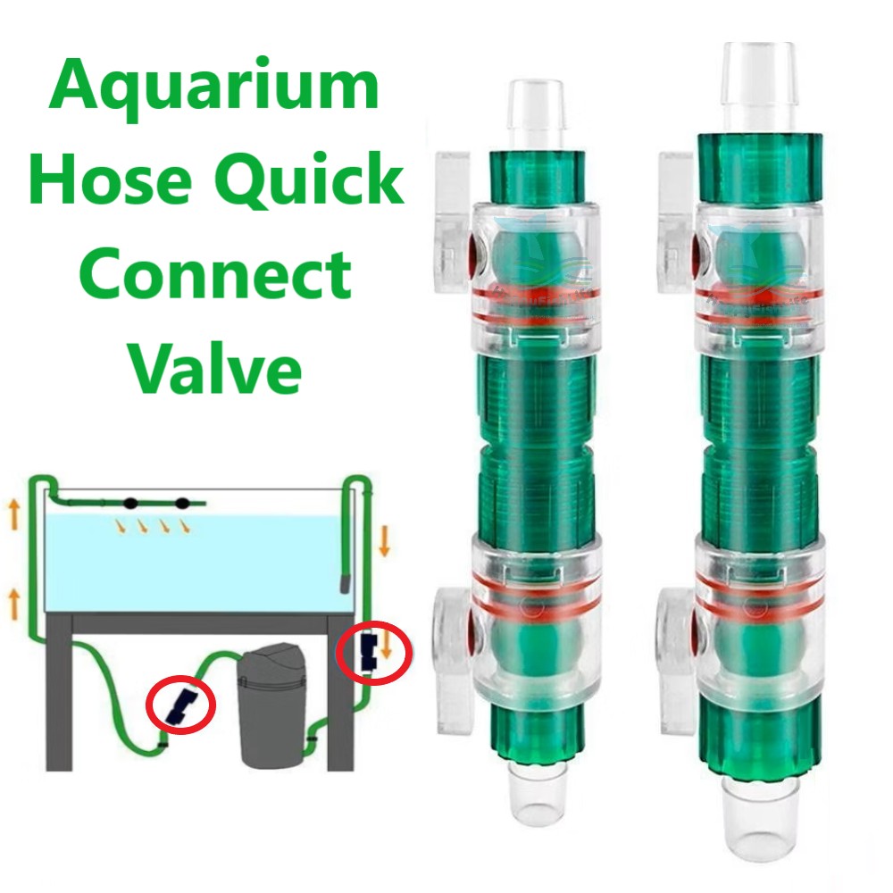 HappyFishLife Aquarium Water Flow Control Valve Filter Hose Connector 12/16mm