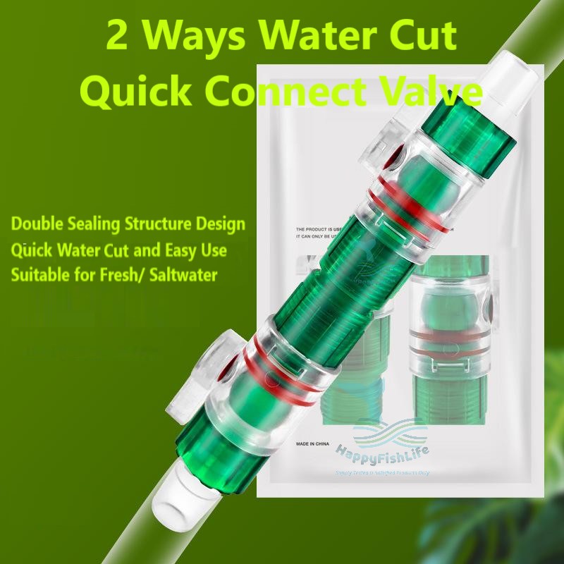 HappyFishLife Aquarium Water Flow Control Valve Filter Hose Connector 12/16mm - Image 2