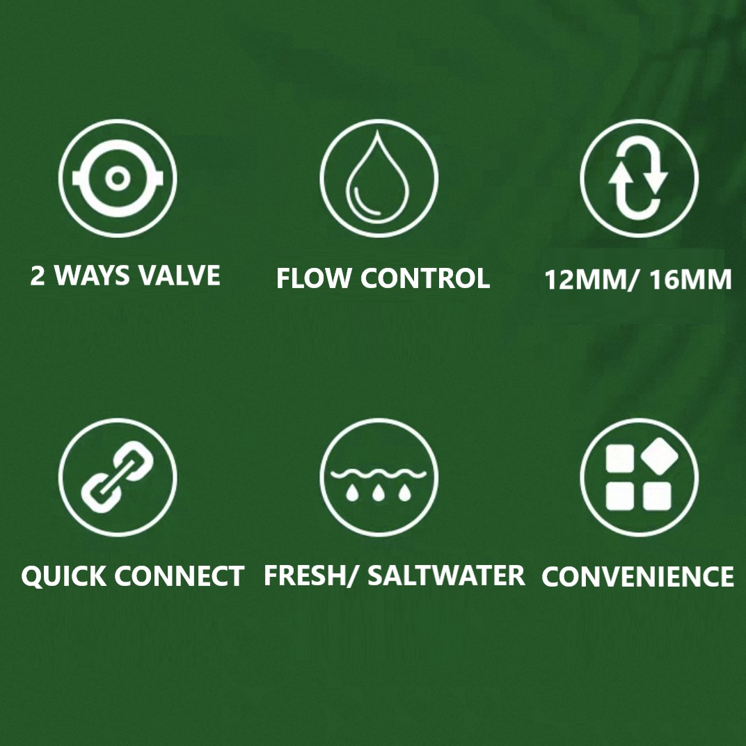 HappyFishLife Aquarium Water Flow Control Valve Filter Hose Connector 12/16mm - Image 6