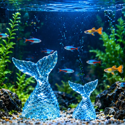 HappyFishLife Aquarium Decoration Fish Mermaid Tail Figure Hiasan Akuarium Ekor Ikan Duyung - Image 3
